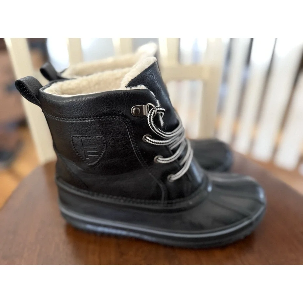 Insulated Snow Boots Big Kids Size 5 London Fog Brown Water Resistant Duck Boot
